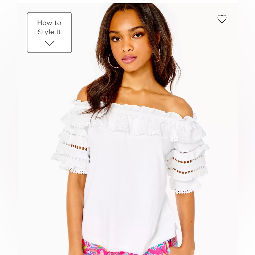 Lilly Pulitzer Brentwood off the shoulder top